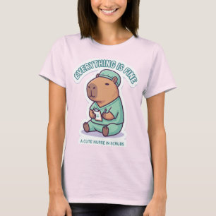 Camiseta Enfermeira Capivara Sarcástica