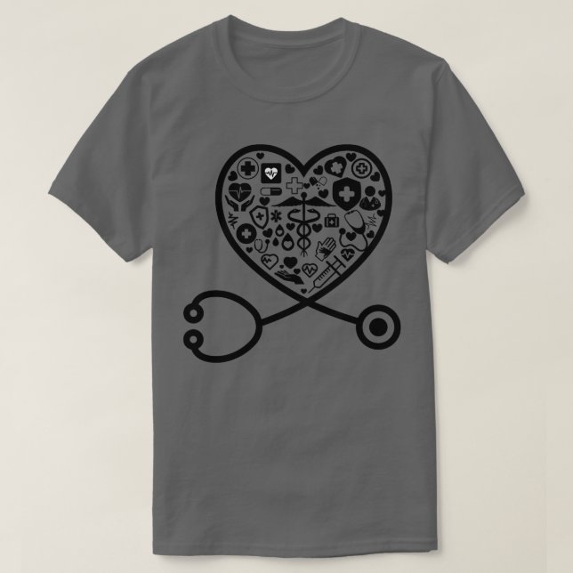 Camiseta Enfermeira Cardíaca 4 (Frente do Design)