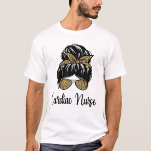 Camiseta Enfermeira Cardíaca Cabelo Mensageiro Cardiologist