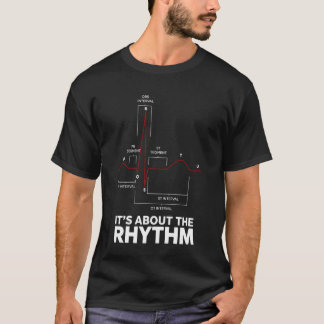 Camiseta Enfermeira Cardíaca É Sobre O Ritmo Batimento Card