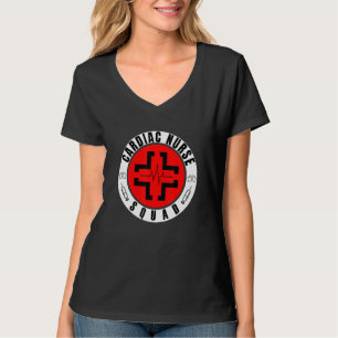 Camiseta Enfermeira Cardíaca Enfermeira Diversão ao Esquadr