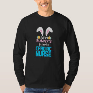 Camiseta Enfermeira cardíaca favorita de cada coelhinho Pás