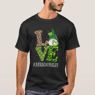 Camiseta Enfermeira Cardíaca Gnomo de Dia de São Patrício d