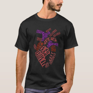 Camiseta Enfermeira Cardíaca Médica De Hu Anatômico