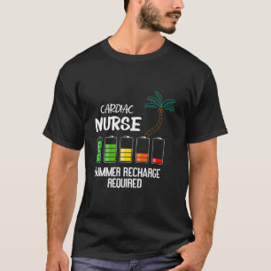 Camiseta Enfermeira Cardiaca Recarregar Enfermeira Férias d