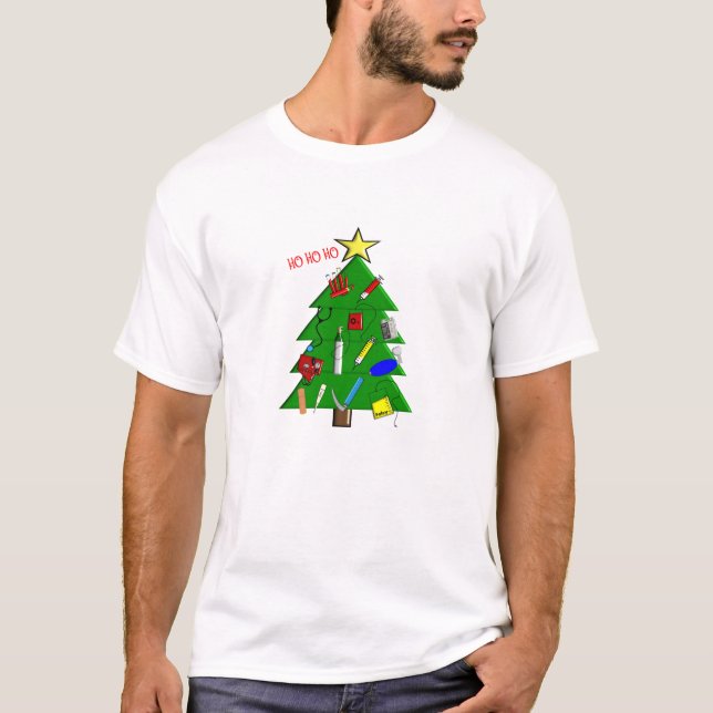 Camiseta Enfermeira/cartões e presentes médicos de Natal (Frente)
