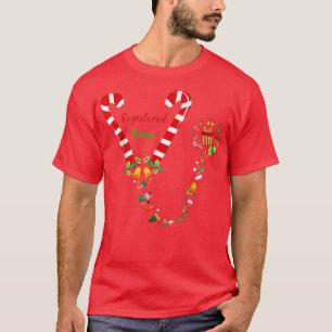 Camiseta Enfermeira Chri Registrada de Stethoscope Candy Ca