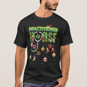 Camiseta Enfermeira Clínica Natal Pinheiro Ornamento de Nat