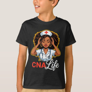 Camiseta Enfermeira Cna Vida Mês da História Negra Afro-Ame