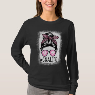 Camiseta Enfermeira Cna Vida Sangrada Pink Leopard Mensagem