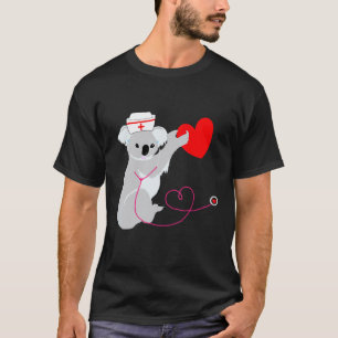 Camiseta Enfermeira Coala Urso Eucalipto Austrália Médico E
