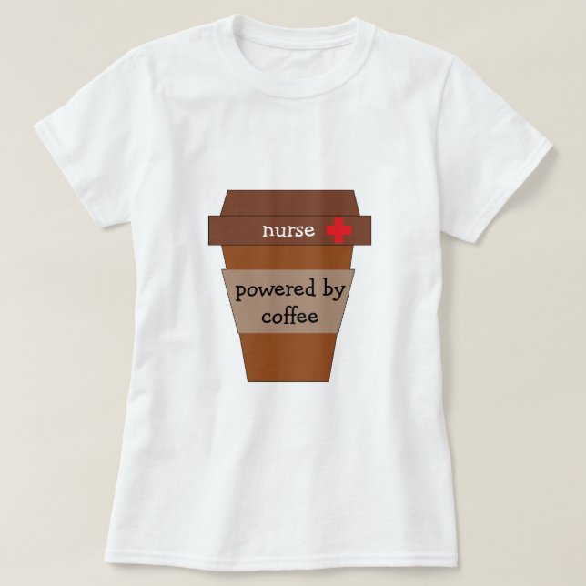 Camiseta Enfermeira Com Café (Frente do Design)