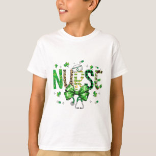 Camiseta Enfermeira Coquete Irlandesa Estetoscópio Avental 