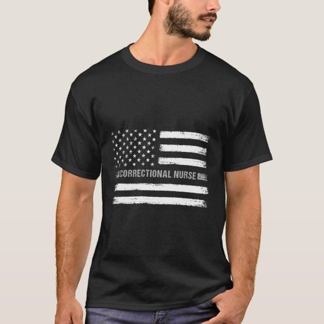 Camiseta Enfermeira Corretiva Americana de Serviço de Saúde (Frente)