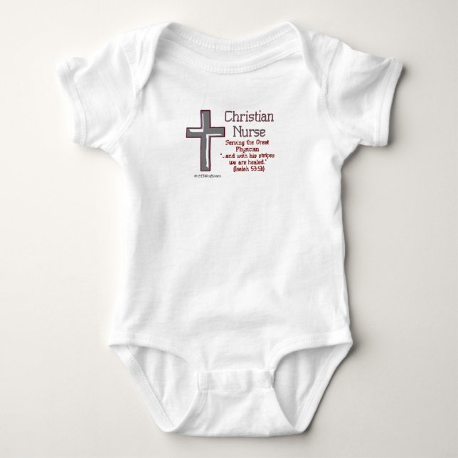 Camiseta Enfermeira cristã Cross2 (Frente)