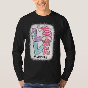 Camiseta Enfermeira Cute Gnome Bunny Love Day Christians