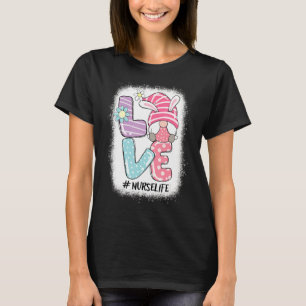 Camiseta Enfermeira Cute Gnome Bunny Love Day Christians