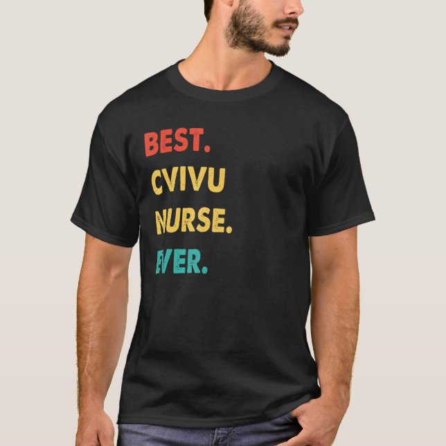 Camiseta Enfermeira Cvivu Profissão Retrô Melhor Enfermeira (Frente)