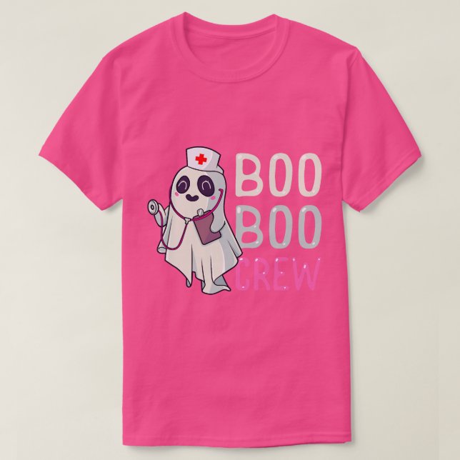 Camiseta Enfermeira da Boo Boo Enfermeira Fantasma do Dia d (Frente do Design)