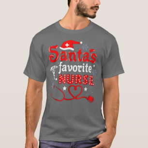 Camiseta Enfermeira da CNA favorita Lover Santa Hat Candy c