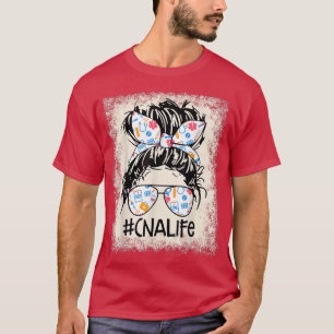Camiseta Enfermeira da CNA Vida Sangrando Cabelo Maluco