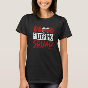 Camiseta Enfermeira da Equipe de Filtragem de Sangue Nefrol