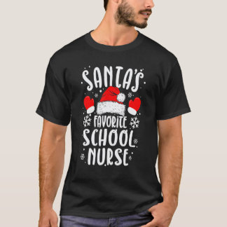Camiseta Enfermeira da Escola Favorita do Papai Noel Natal