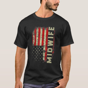Camiseta Enfermeira da Parteira 4 de julho, enfermeira Patr