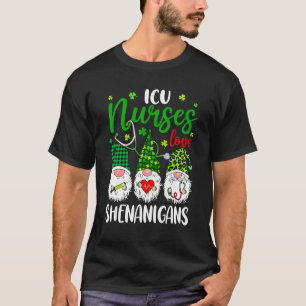 Camiseta Enfermeira da UTI Ama Shenanigans Gnomos Gnomos En