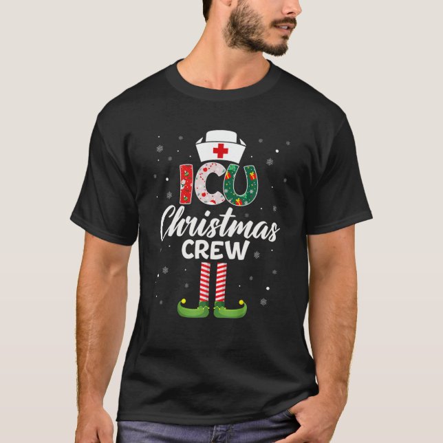 Camiseta Enfermeira da UTI esfrega de Natal para mulheres p (Frente)