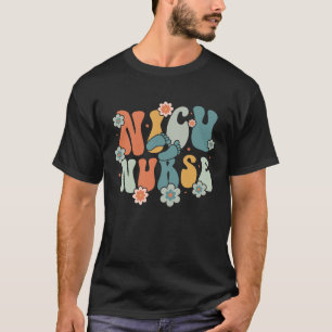 Camiseta Enfermeira da UTI Neonatal Groovy Wavy 60s 70s UTI
