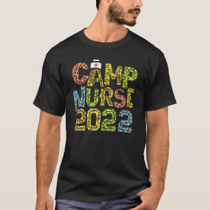 Camiseta Enfermeira de Acampamento 2022 Estampa de Leopardo