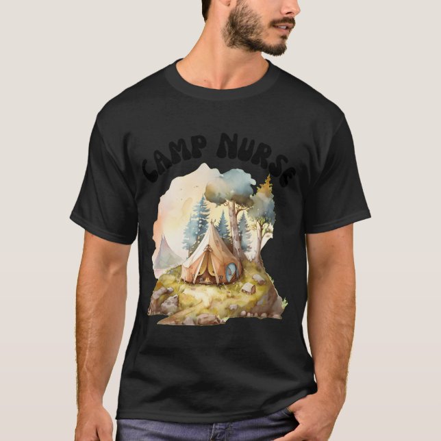 Camiseta Enfermeira de acampamento familiar (Frente)