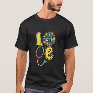 Camiseta Enfermeira De Amor De Girassol Terapia Respiratóri