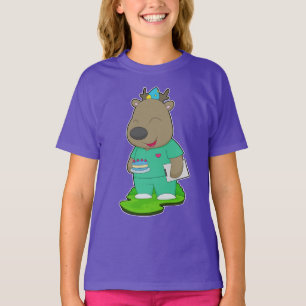Camiseta Enfermeira de Aniversário de Rena