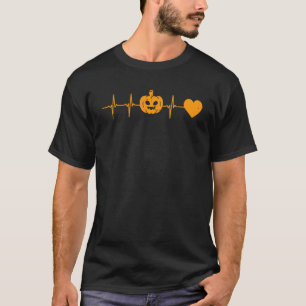 Camiseta Enfermeira de Batimentos Cardíacos Pumpkin Scrub T