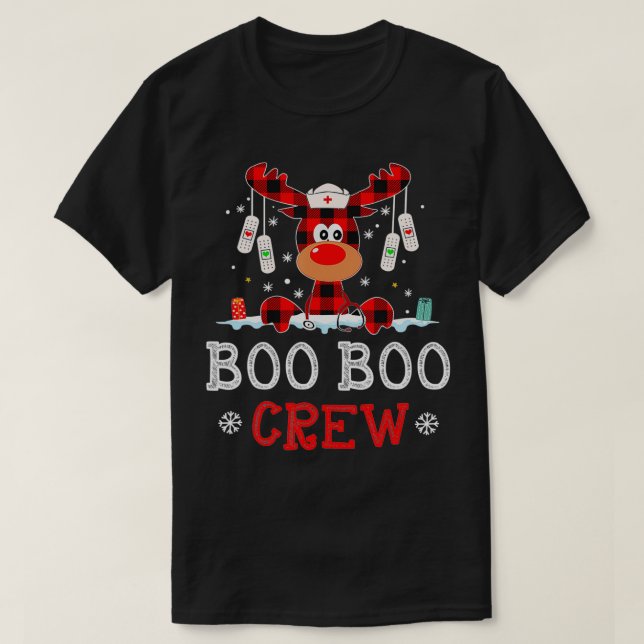 Camiseta Enfermeira de Boo Boo de Natal (Frente do Design)