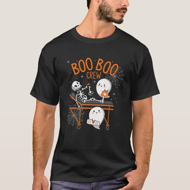 Camiseta Enfermeira de Boo Boo Enfermeira Halloween Figurum (Frente)