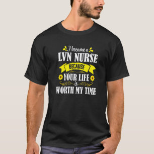 Camiseta Enfermeira de Citação de Girassol Lvn Enfermagem P