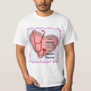 Camiseta Enfermeira de Coração Vermelho LVN