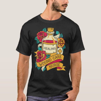 Camiseta Enfermeira de Cuidados com Feridas Poção de Cura E