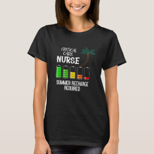 Camiseta Enfermeira de Cuidados Críticos Recharge de Férias
