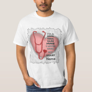 Camiseta Enfermeira de Cuidados de Longo Prazo do Coração V