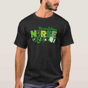 Camiseta Enfermeira de Dermatologia St Patricks Day Amor Es