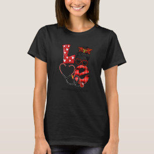 Camiseta Enfermeira de Dermatologia Xadrez Leopardo Amor Co