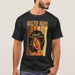 Camiseta Enfermeira de diálise afro-americana negra