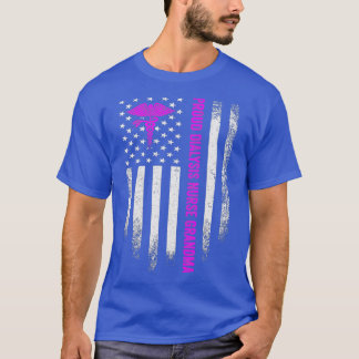 Camiseta Enfermeira de diálise de bandeiras norte-americana