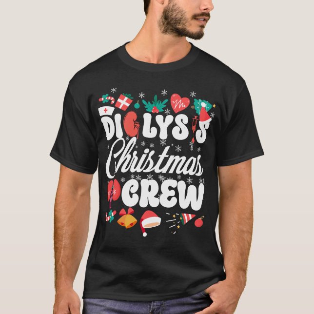 Camiseta Enfermeira de diálise Diálise Natal Tripulação Nat (Frente)