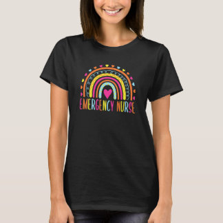 Camiseta Enfermeira de Emergência Arco-íris Enfermeira Esco