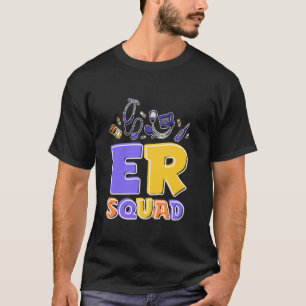 Camiseta Enfermeira de Emergência Er Squad, Hospital ER e R